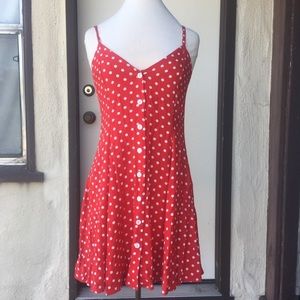 Little red polka dot dress